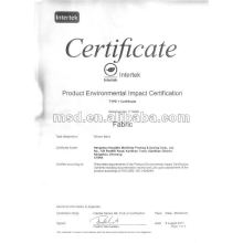 Cotton fabric with Product Environmental Impact Certificate